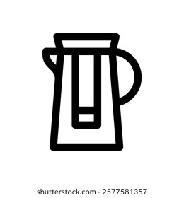 Cold brew maker. Editable stroke vector icon.