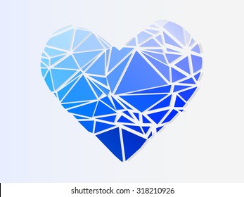 cold broken heart. vector illustration