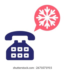 Vektorgrafik mit Farbfüllungsstil des Cold Calling-Symbols