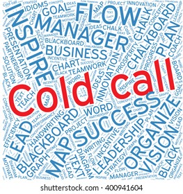 Cold call,Word cloud art  background