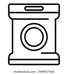 Cold cereal snack icon outline vector. Sack food product. Fast food vending machine