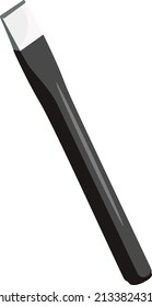Cold chisel, illustration, vector on a white background.