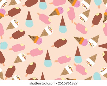 cold chocolate ice cream pattern design
