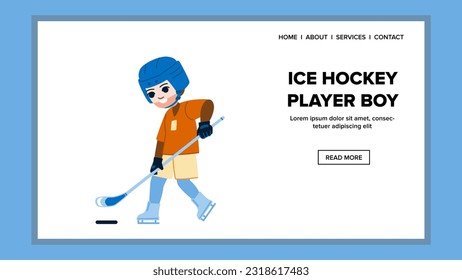 cold cloth kid girl vector. ice player, game sport, child boy, athlete youth, equipment rink cold cloth kid girl web flat cartoon illustration