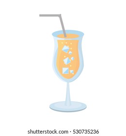 cold cocktail glass alcohol ice vector illustration eps 10