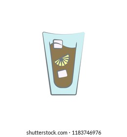 cold coffee colored icon. Element of colored coffee icon for mobile concept and web apps. Color cold coffee icon can be used for web and mobile