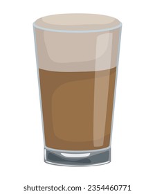 kalter Kaffee mit Sahne-Symbol einzeln