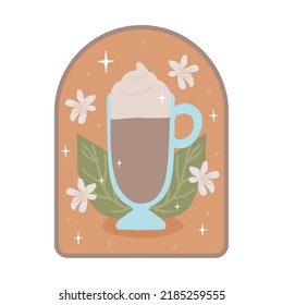 cold coffee cup icon isolated