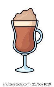 cold coffee drink on white background