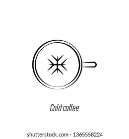 cold coffee hand draw icon. Element of coffee illustration icon. Signs and symbols can be used for web, logo, mobile app, UI, UX