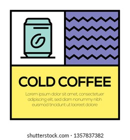 COLD COFFEE ICON CONCEPT
