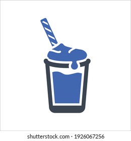 Cold coffee icon, Vector graphics