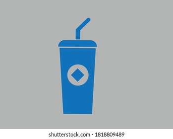 cold coffee icon vector isolate