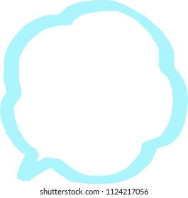 Cold color Speech balloon with Bold line