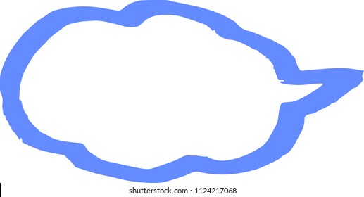 Cold color Speech balloon with Bold line