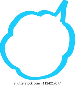Cold color Speech balloon with Bold line