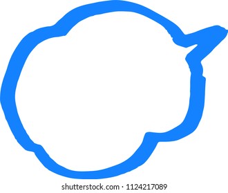 Cold color Speech balloon with Bold line