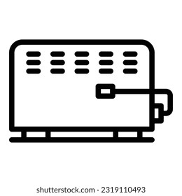 Cold convector icon outline vector. Electric radiator. Home heat
