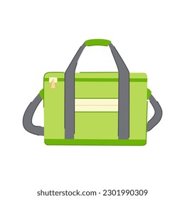 caricatura de la caja fría. picnic de bebidas, señal de la caja de la caja de refrigeración azul de camping. ilustración vectorial de símbolo aislado