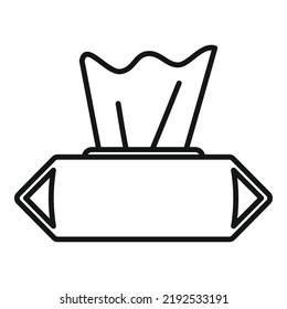 Cold cry icon outline vector. Box paper. Wipe toilet