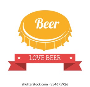 Cold and delicious beer graphic design, vector illustration