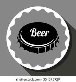 Cold and delicious beer graphic design, vector illustration