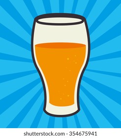 Cold and delicious beer graphic design, vector illustration