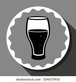 Cold and delicious beer graphic design, vector illustration