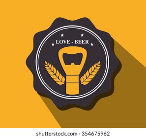 Cold and delicious beer graphic design, vector illustration
