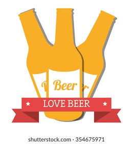 Cold and delicious beer graphic design, vector illustration