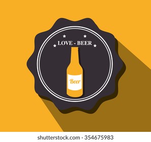 Cold and delicious beer graphic design, vector illustration