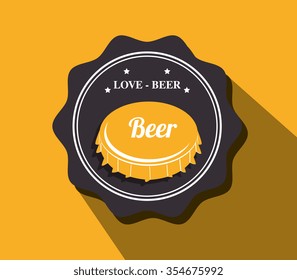 Cold and delicious beer graphic design, vector illustration