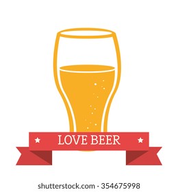 Cold and delicious beer graphic design, vector illustration