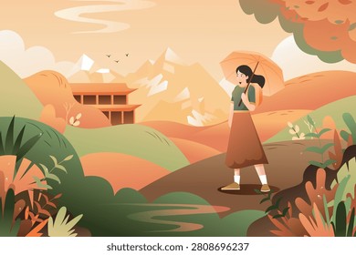 Cold Dew Children Vector Illustration