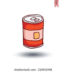 cold drink can , vector illustration.