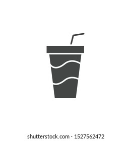Cold drink cup icon isolated on white background. Cup symbol modern, simple, vector, icon for website design, mobile app, ui. Vector Illustration
