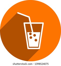 Cold drink flat icon. Lemonade, Soda, Cocktail icons. Summer drinks symbol illustration