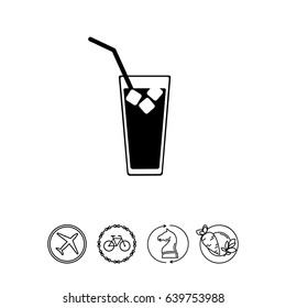 Cold Drink with Ice Icon