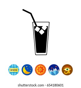 Cold Drink with Ice Icon