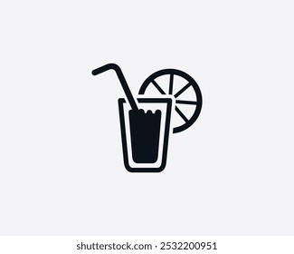 Cold drink icon. High quality black style vector illustrator.