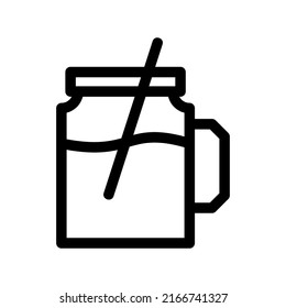 icono de bebida fría o logotipo símbolo de señalización aislado ilustración vectorial de alta calidad estilo negro iconos vectoriales

