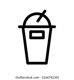 cold drink icon or logo isolated sign symbol vector illustration - high quality black style vector icons
