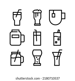 cold drink icon or logo isolated sign symbol vector illustration - Collection of high quality black style vector icons
