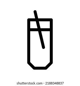 cold drink icon or logo isolated sign symbol vector illustration - high quality black style vector icons
