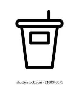 cold drink icon or logo isolated sign symbol vector illustration - high quality black style vector icons
