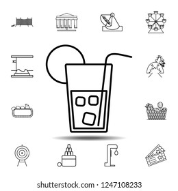 Cold Drink icon. Simple outline vector element of amusement set icons for UI and UX, website or mobile application