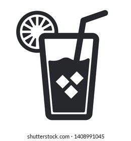 cold drink icon symbol sign flat logo template, vector, eps 10