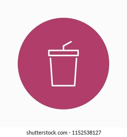 cold drink icon vector