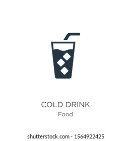 Cold drink icon vector. Trendy flat cold drink icon from food collection isolated on white background. Vector illustration can be used for web and mobile graphic design, logo, eps10