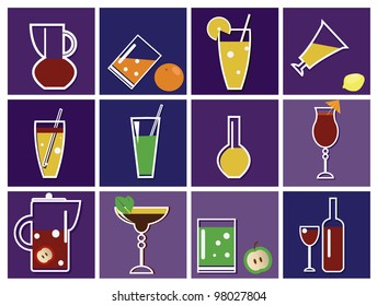 Cold drink icons